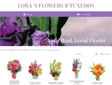 Tablet Screenshot of lorasflowers.com